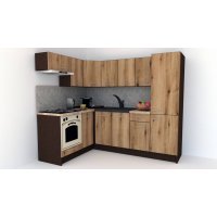 Bucatarie de Colt GENA NEW 3 ST. 160-230, Cu Corp de Cuptor, Wenge / Decor K365